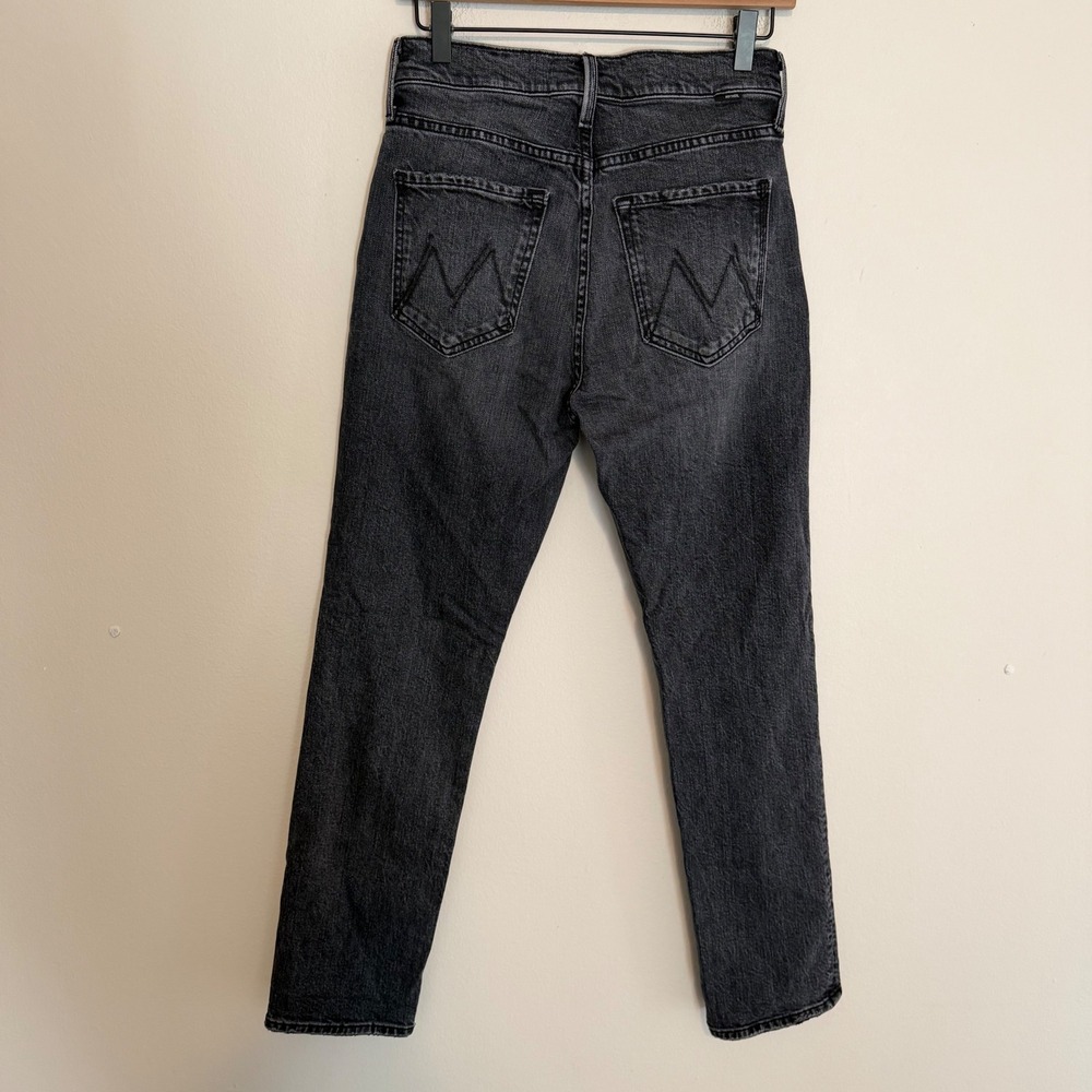 Mother Superior jeans High Waisted Hiker Hoover Roadtrip Renegade 26 black denim - Picture 5 of 9